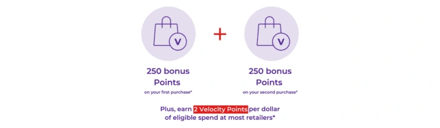 Earn up to 500 Velocity Points on the e-Store