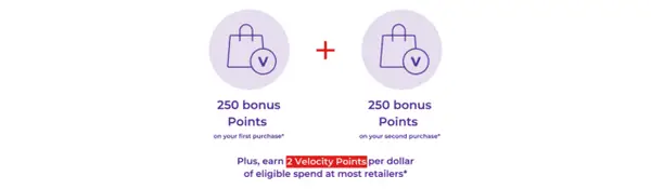 Earn up to 500 Velocity Points on the e-Store