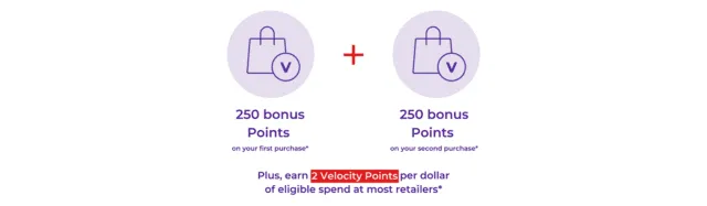 Earn up to 500 Velocity Points on the e-Store