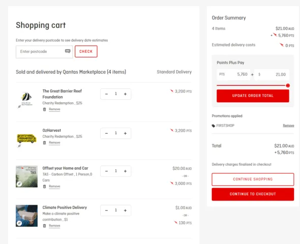 Green tier offsetting example