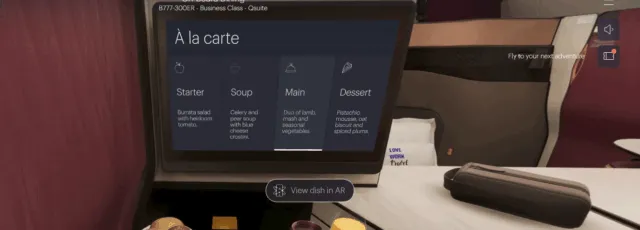 Qatar Airways Dining Experiences