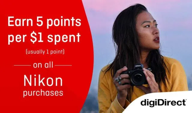 Calling all Photographers: 5x Qantas Points on all Nikon products at digiDirect!