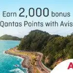 Drive away with 2,000 bonus Qantas Points with Avis (Plus 4 Points per $1 Spent)