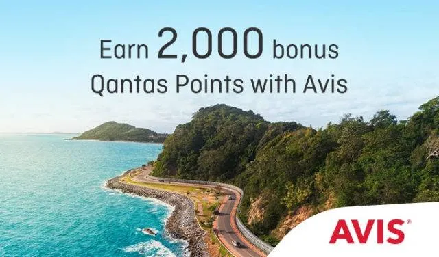 2,000 Bonus Qantas Points Plus 4 Points Per $1 with Avis Car Rental (promo code)