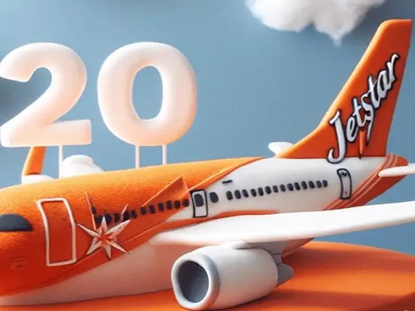 Jetstar's 20th Birthday Weekend Sale: Eg Perth to Sydney $29! - from Adelaide, Auckland, Brisbane, Cairns, Canberra, Christchurch, Darwin, Gold Coast, Hobart, Melbourne, Perth, Queenstown, Sydney, Wellington promotional image