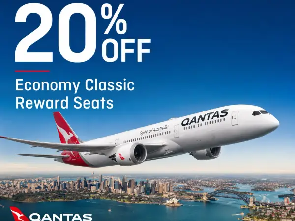Qantas Classic Flight Rewards: 20% Off Economy Domestic Flights Until May 25 - from Various Australian Cities promotional image