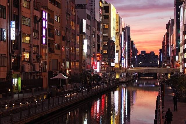 Evening in Osaka, Japan