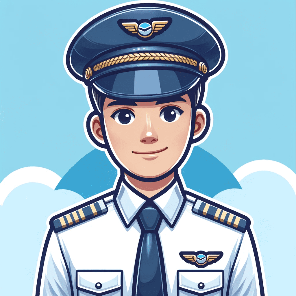 Cartoon Garuda Indonesia pilot