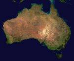 Satellite view of Australia
