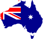 Map Australia Flag