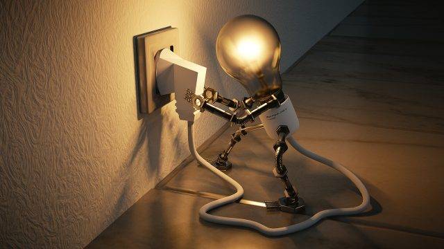 A light bulb - electricity