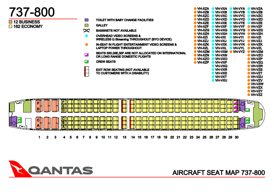 qantas 737 seat map